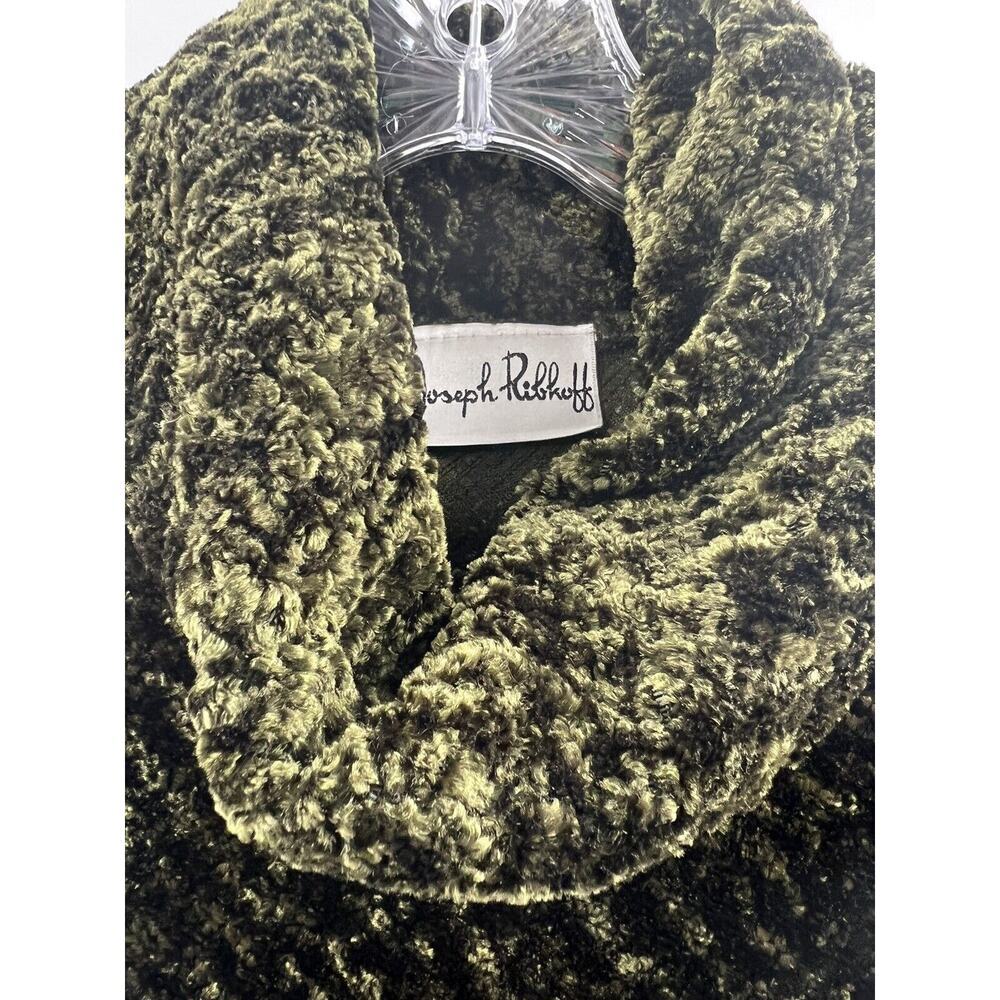 Joseph Ribkoff Women’s Chenille Sleeveless Cowl Neck Top Tank Olive Green M - Picture 3 of 5